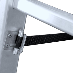 Detalle de la cinta de seguridad de nylon de la escalera-andamio multiusos de ARCAMA