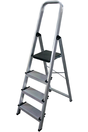 Escalera de aluminio de escalones anchos de cuatro escalones de ARCAMA