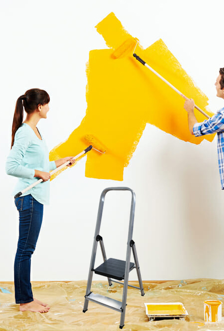 Escalera doméstica de aluminio - pintar en casa